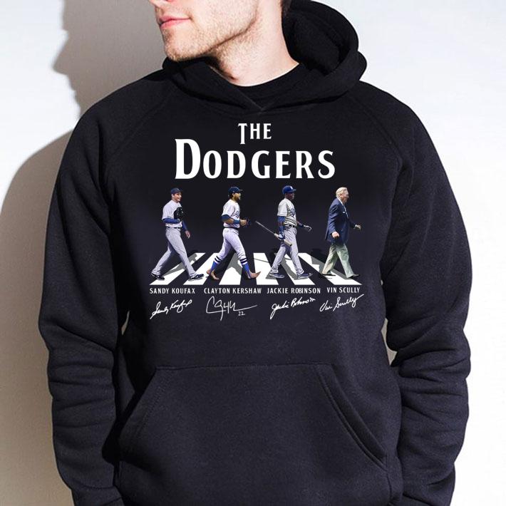 The Doggers Signature Sandy Koufax Clayton Kershaw Jackie Robinson Vin Scully t-shirt hoodie