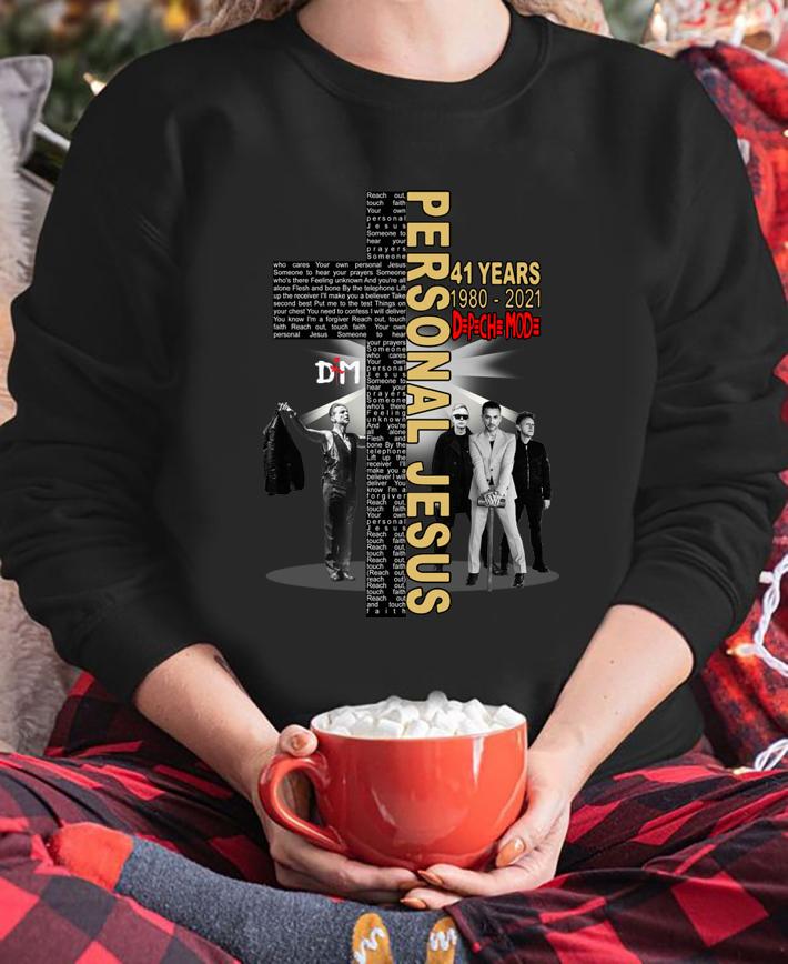 Depeche Mode 41 years 1980-2021 Personal Jesus lyrics t-shirt sweatshirt