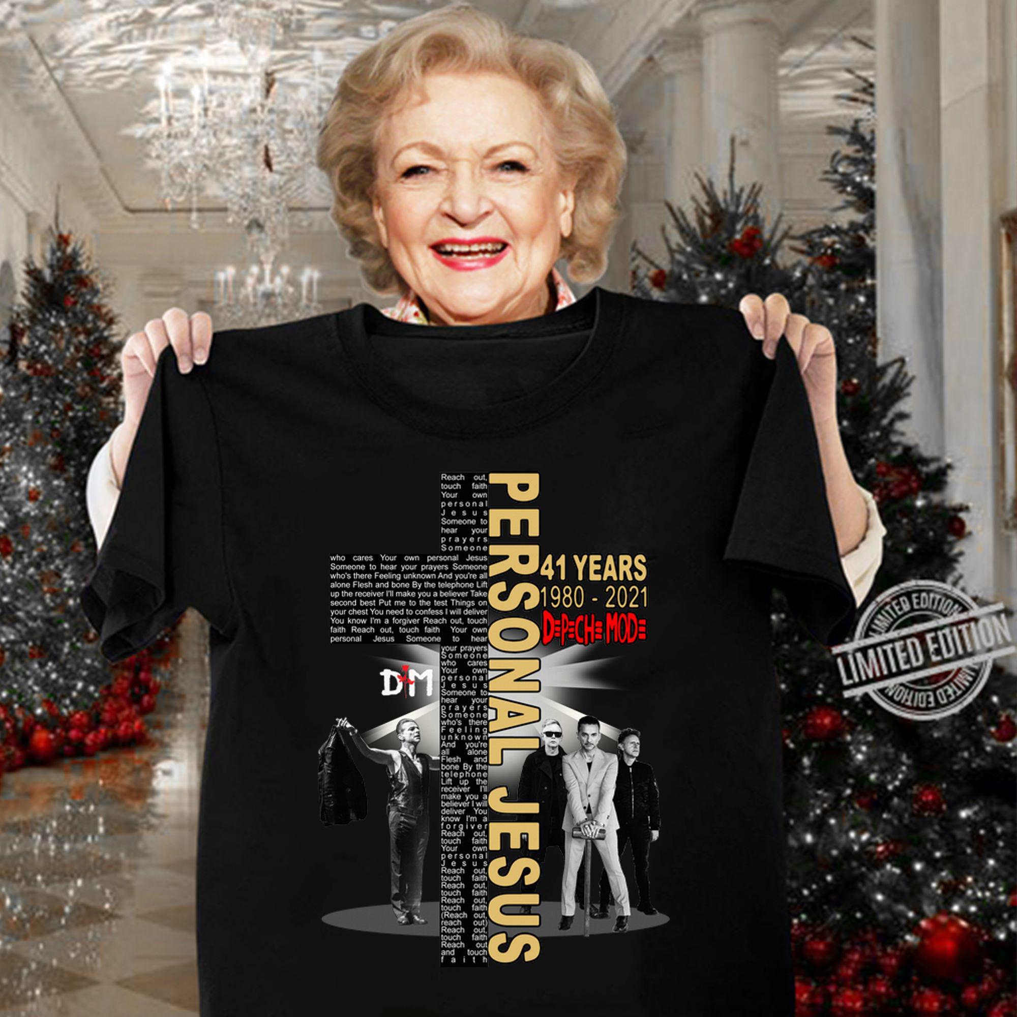 Depeche Mode 41 years 1980-2021 Personal Jesus lyrics t-shirt woman shirt