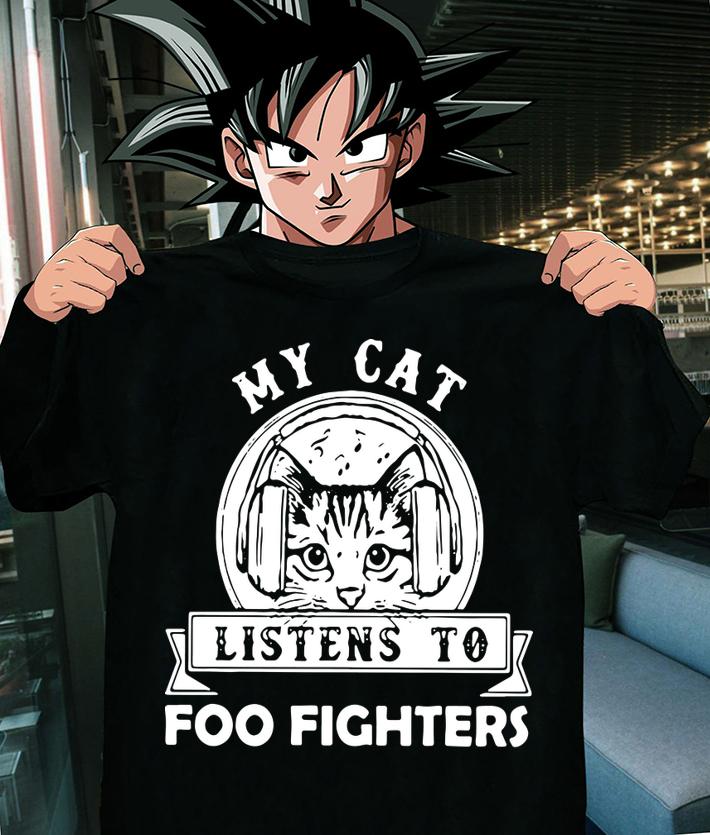 Official My Cat Listens To Foo Fighters t-shirt shirt