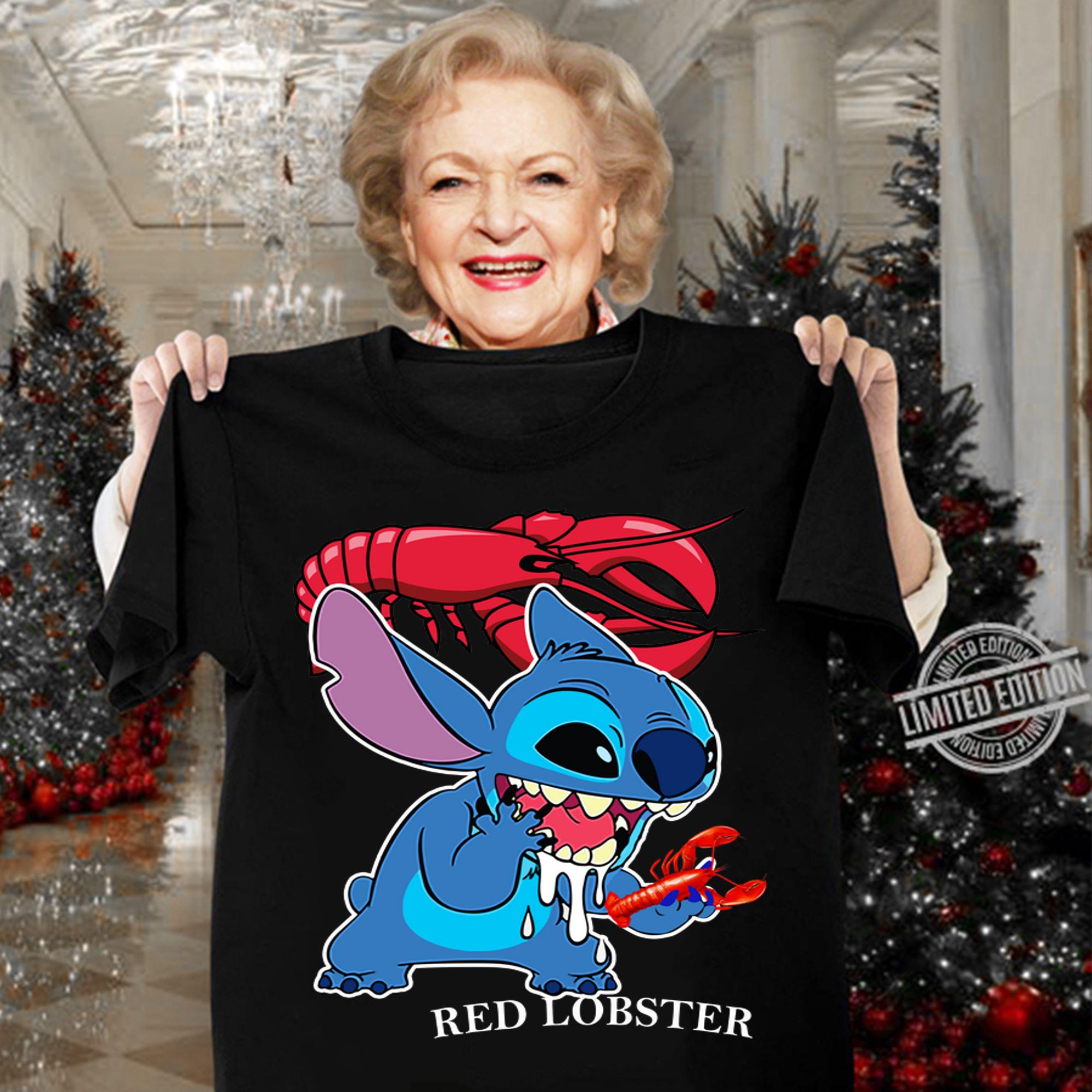 Red lobster stitch t-shirt woman shirt
