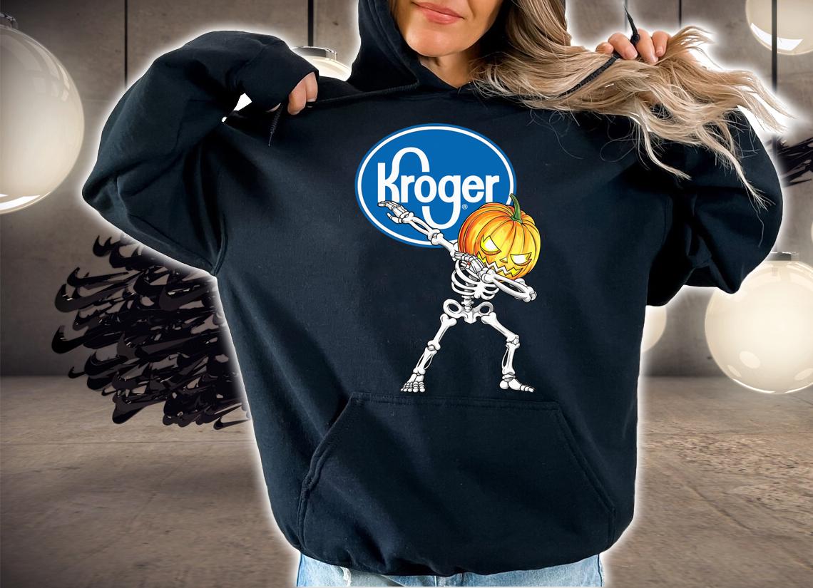 Skeleton Dabbing Halloween Pumpkin Kroger t-shirt hoodie