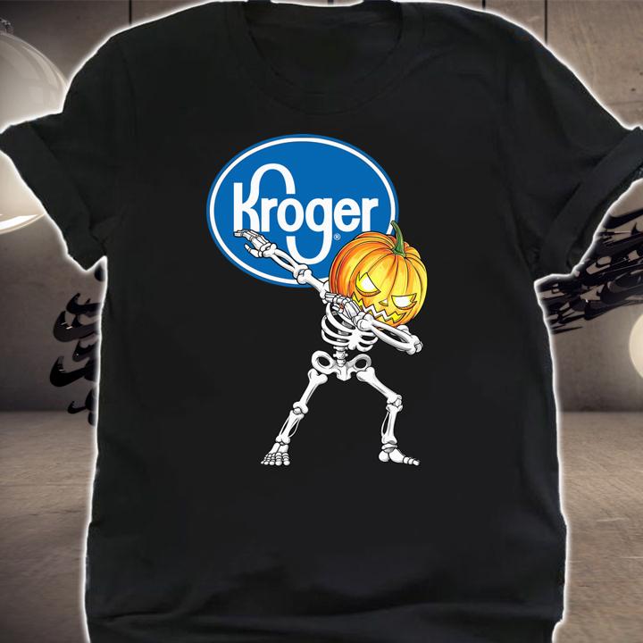 Skeleton Dabbing Halloween Pumpkin Kroger t-shirt shirt