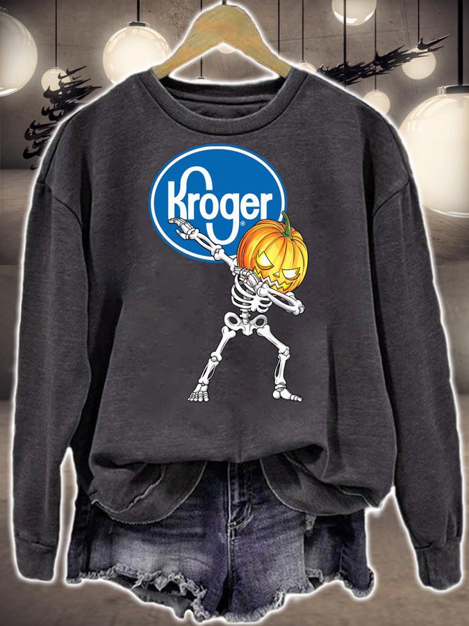 Skeleton Dabbing Halloween Pumpkin Kroger t-shirt sweatshirt