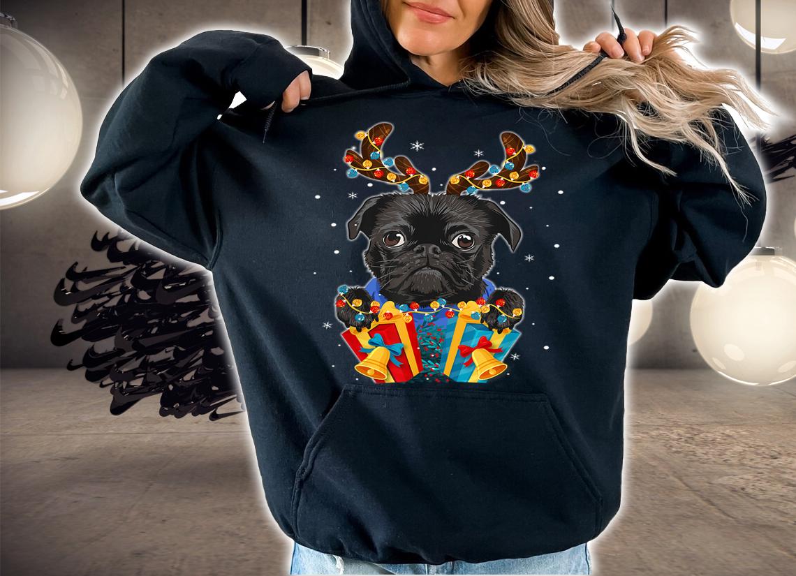 Black Pug Blinker - Nice Dog Christmas Lover Gift sweater t-shirt hoodie