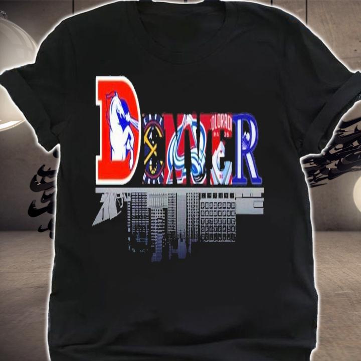 Denver sport teams city skyline t-shirt shirt