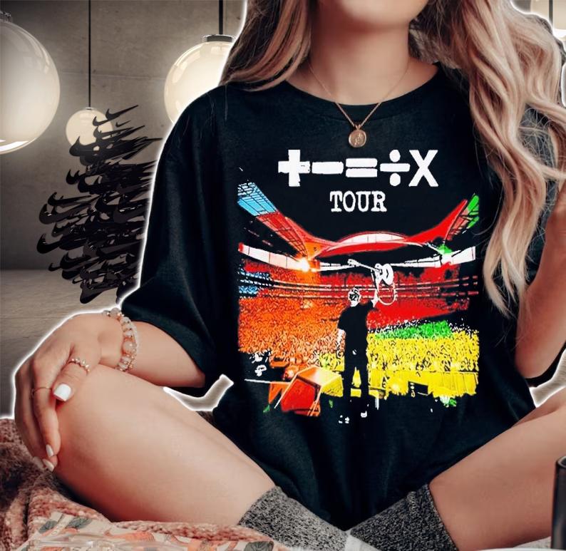 Ed Sheeran Stadium Poster Black Australian Tour t-shirt woman shirt