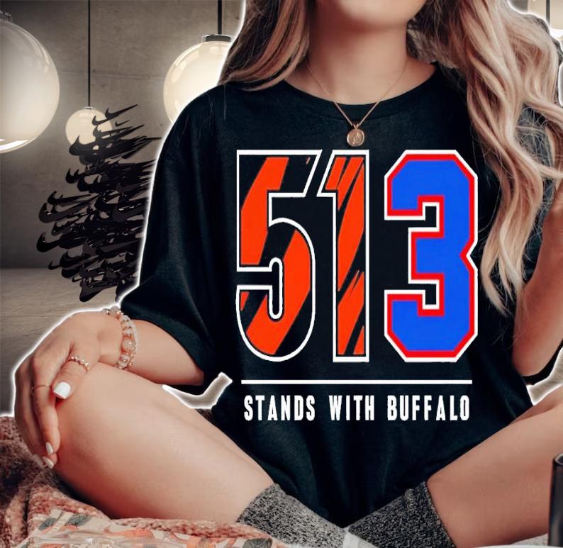 513 stands with Buffalo shirt t-shirt woman shirt