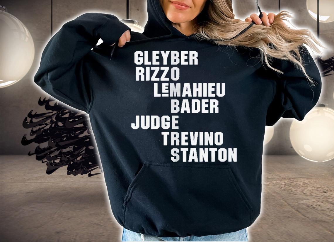 Bombers Names Gleyber Rizzo Lemahieu Bader Judge Shirt t-shirt hoodie