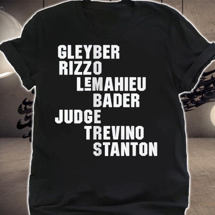 Bombers Names Gleyber Rizzo Lemahieu Bader Judge Shirt t-shirt shirt