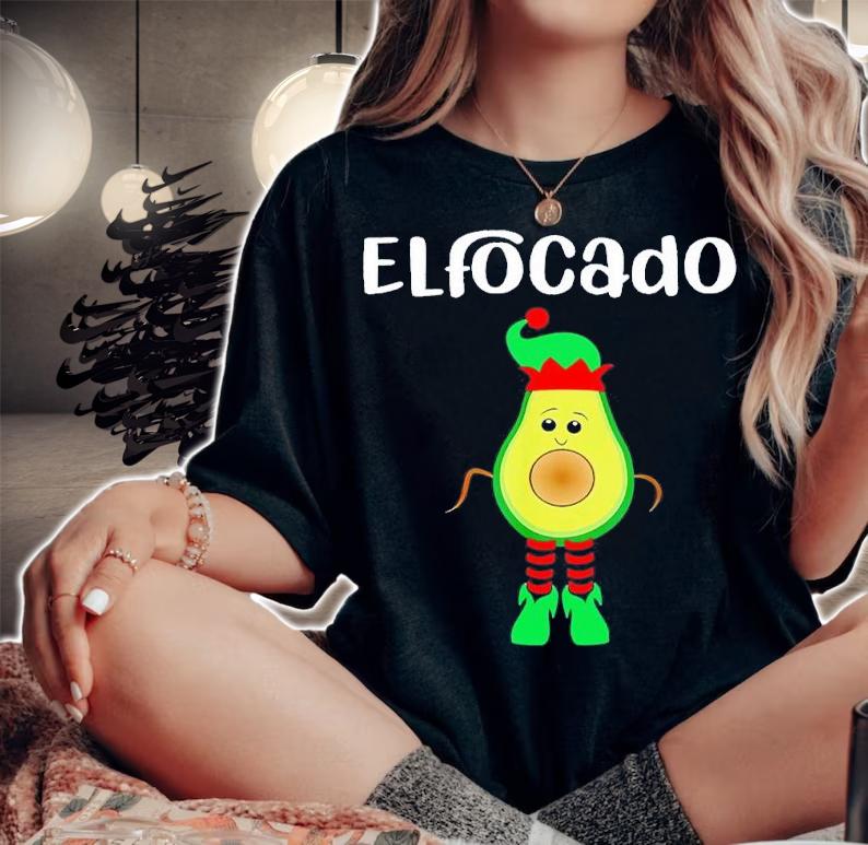 Elfocado An Avocado Dressed As An Elf shirt t-shirt woman shirt