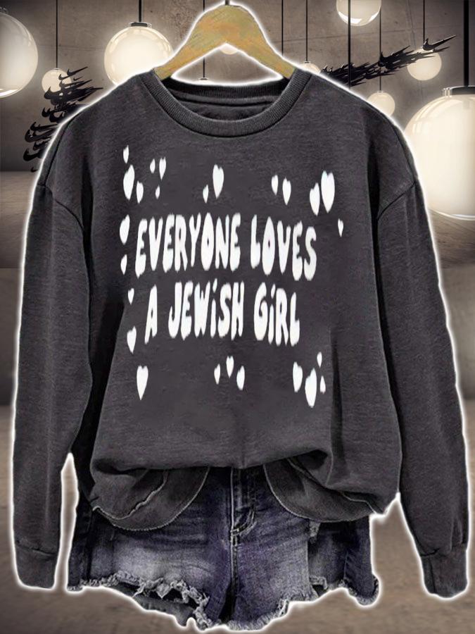 Everyone loves a jewish girl shirt t-shirt sweatshirt
