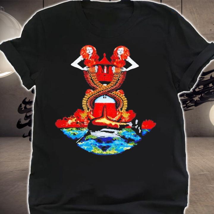 Mermaid-Embroidered Cotton-Jersey shirt t-shirt shirt