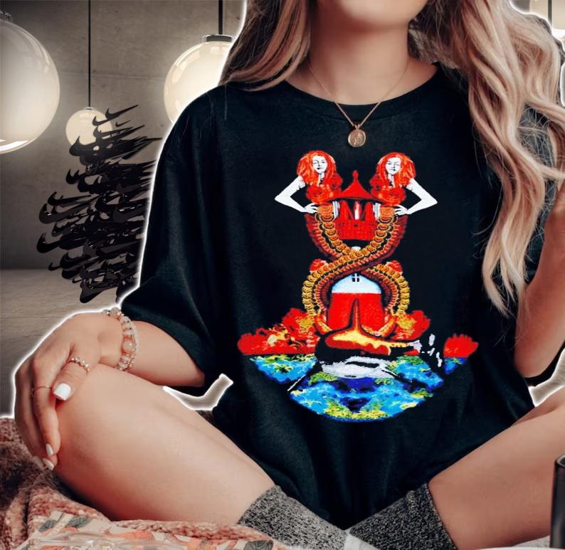 Mermaid-Embroidered Cotton-Jersey shirt t-shirt woman shirt