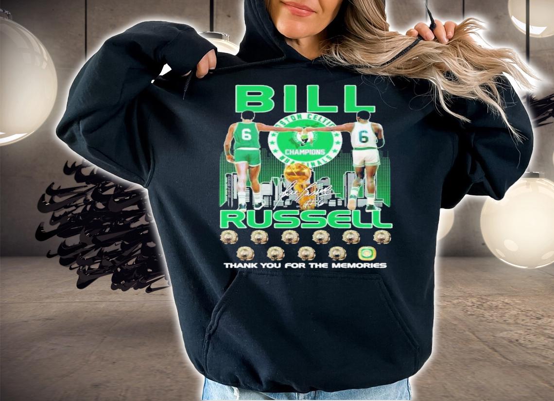 Bill Russell 06 Boston Celtics Signatures Thank You For The Memories Shirt t-shirt