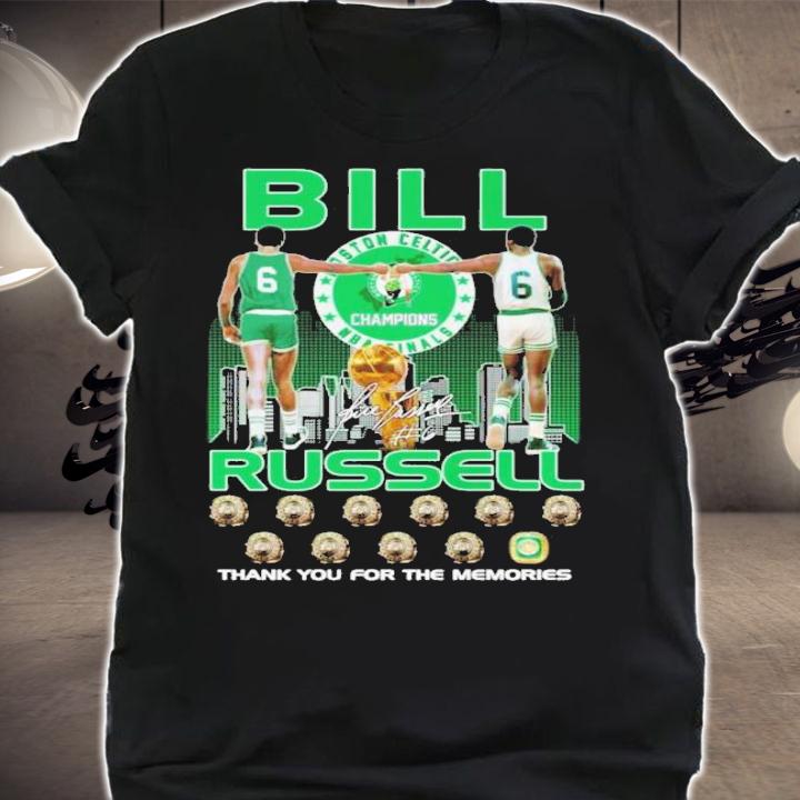 Bill Russell 06 Boston Celtics Signatures Thank You For The Memories Shirt t-shirt