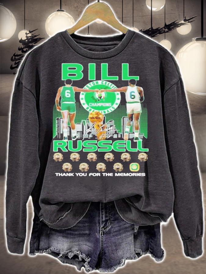 Bill Russell 06 Boston Celtics Signatures Thank You For The Memories Shirt t-shirt