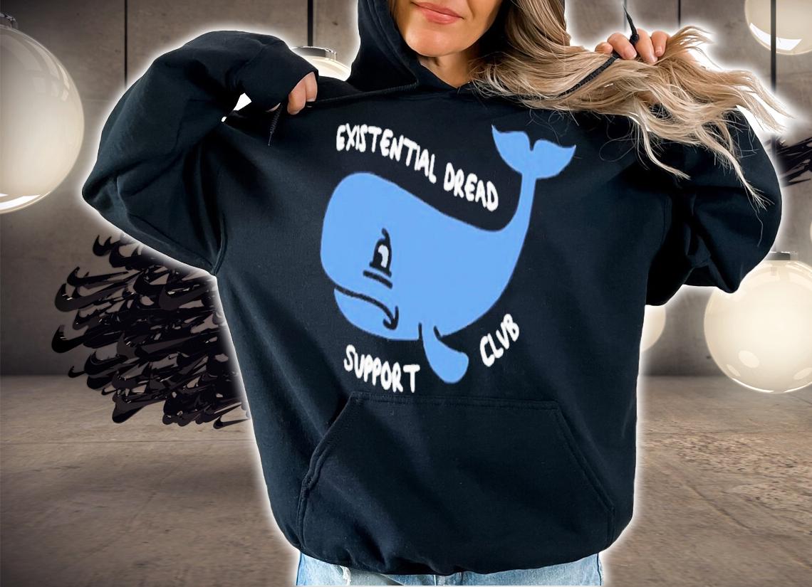 Charcoal Grey Existential Dread Support Club T-Shirt t-shirt hoodie