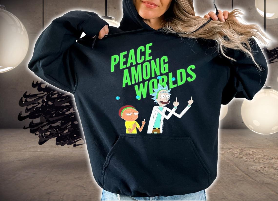 Rick And Morty Peace Among Worlds Portal Funny T-Shirt t-shirt