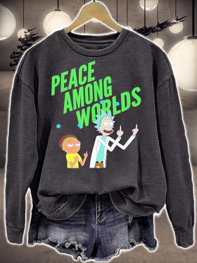 Rick And Morty Peace Among Worlds Portal Funny T-Shirt t-shirt