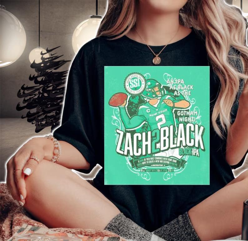 An Ipa As Black As The Gotham Night Zach Wilson Black IPA Shirt t-shirt