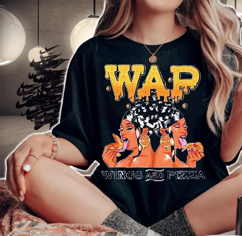 Cardi B Cardi B Wap Wings And Pizza Shirt t-shirt