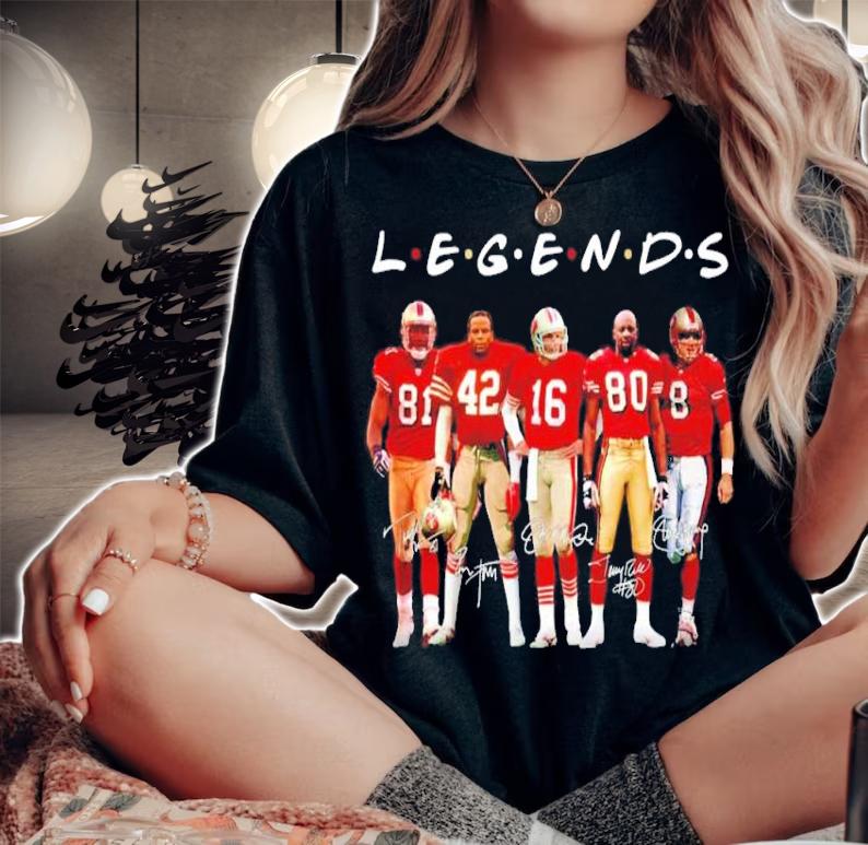 San Francisco 49ers Legends signatures shirt t-shirt