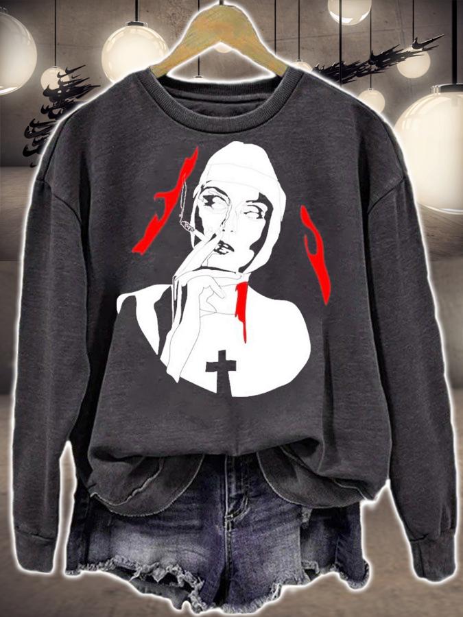 Smoking Nun Break The Habit Halloween Shirt t-shirt