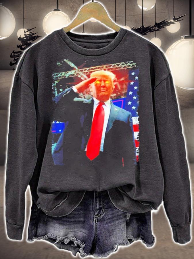Trump 2024 President Trump American Flag Shirt t-shirt sweatshirt