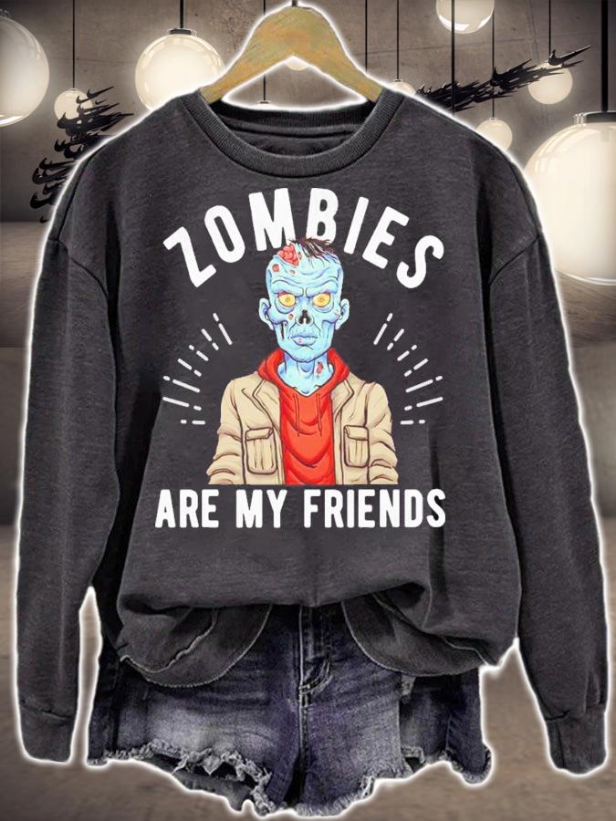 Zombies Are My Friends Monster Halloween Shirt t-shirt