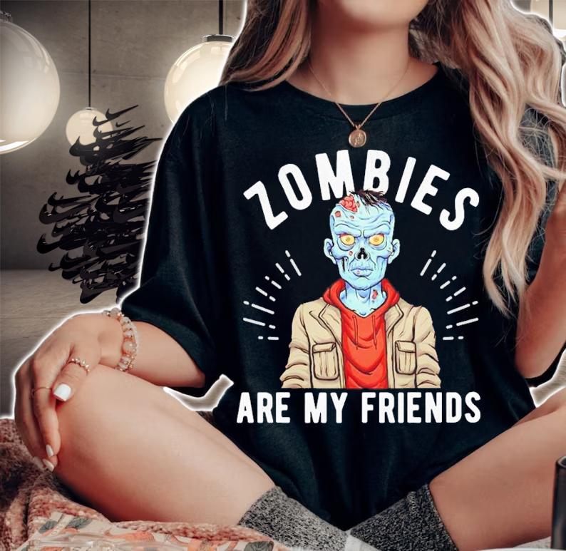 Zombies Are My Friends Monster Halloween Shirt t-shirt