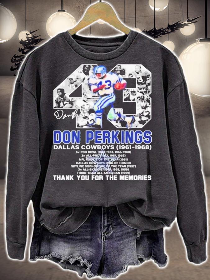 Don Perkins Dallas Cowboys 1961-1968 Signatures Thank You For The Memories Shirt t-shirt sweatshirt