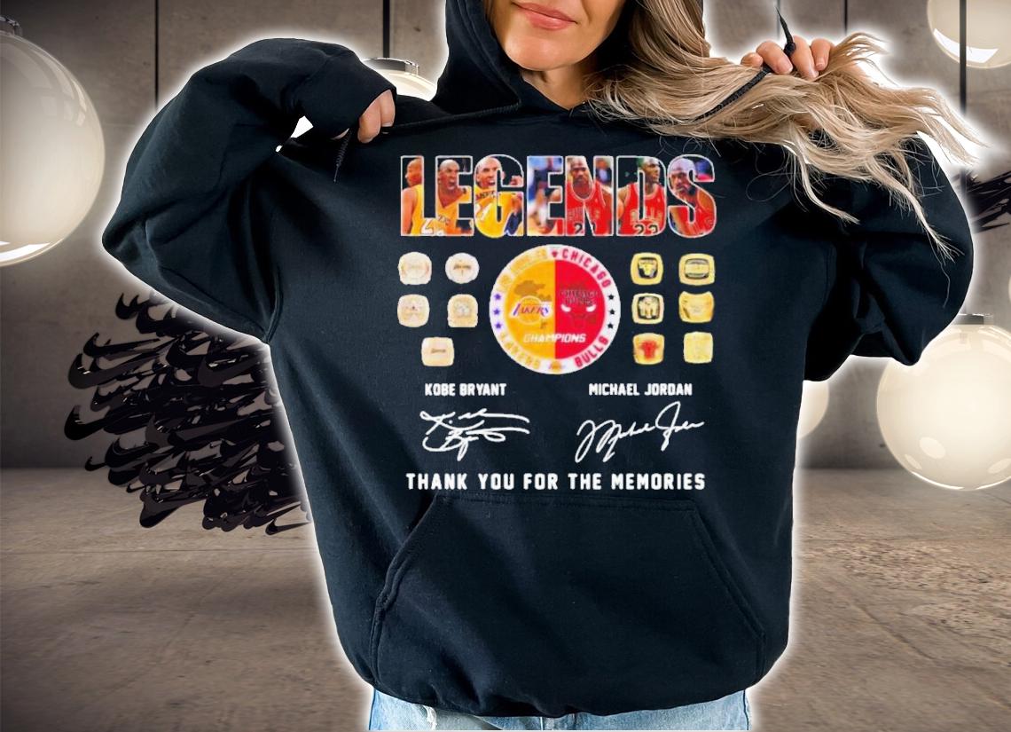 Kobe Bryant Michael Jordan Legends Thank You Signatures 2022 Shirt t-shirt hoodie