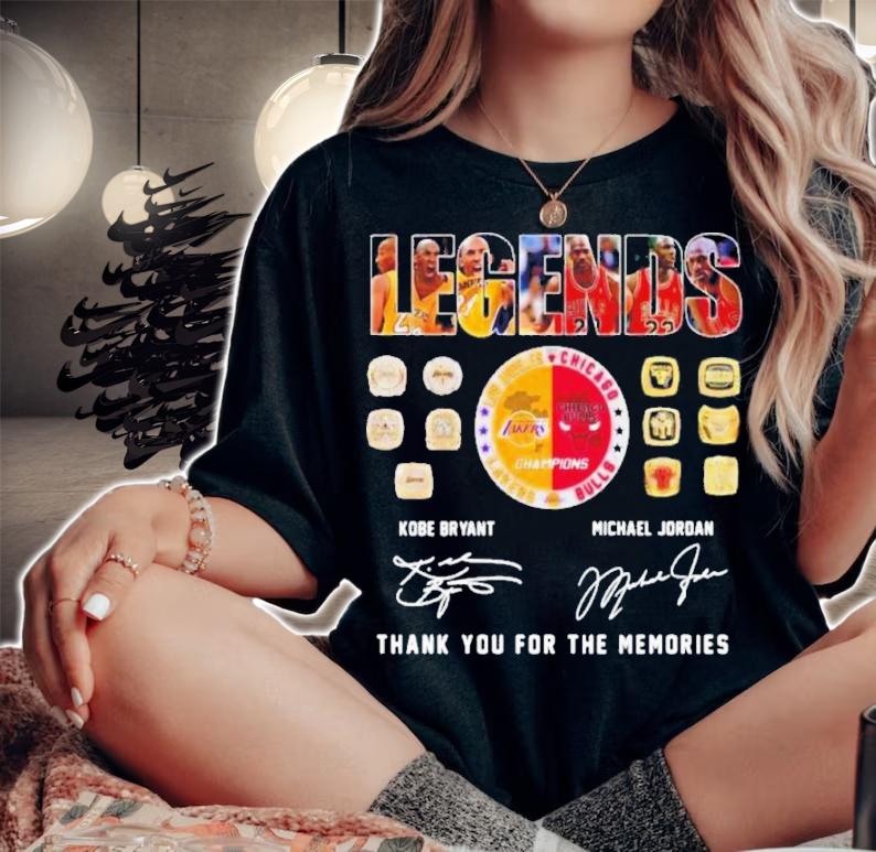 Kobe Bryant Michael Jordan Legends Thank You Signatures 2022 Shirt t-shirt woman shirt