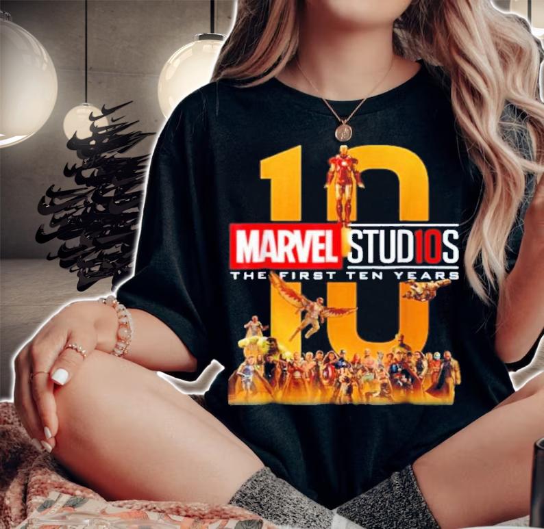 Marvel Studios First Ten Years Full Cast Graphic Shirt t-shirt woman shirt