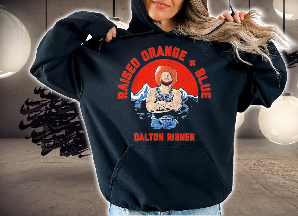 Raised Orange Blue Dalton Risner For Denver Broncos Shirt t-shirt