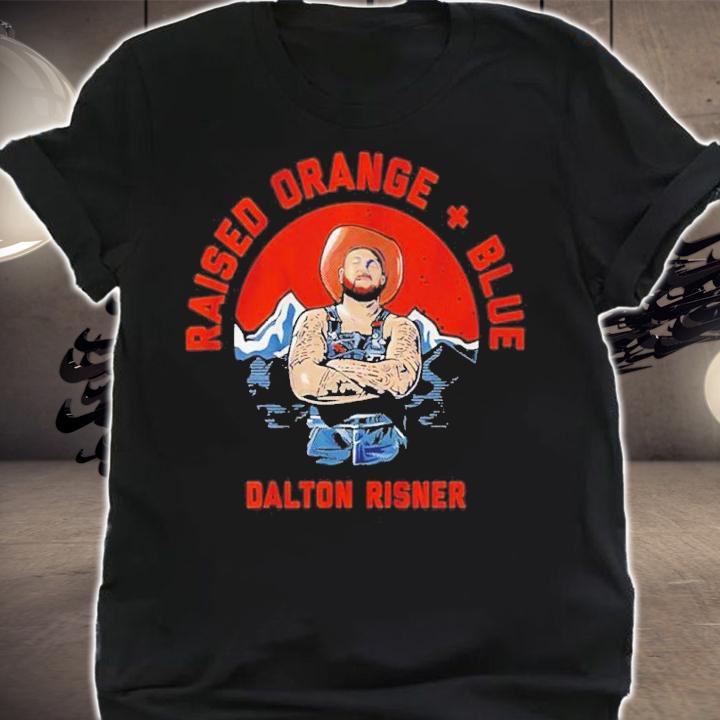Raised Orange Blue Dalton Risner For Denver Broncos Shirt t-shirt