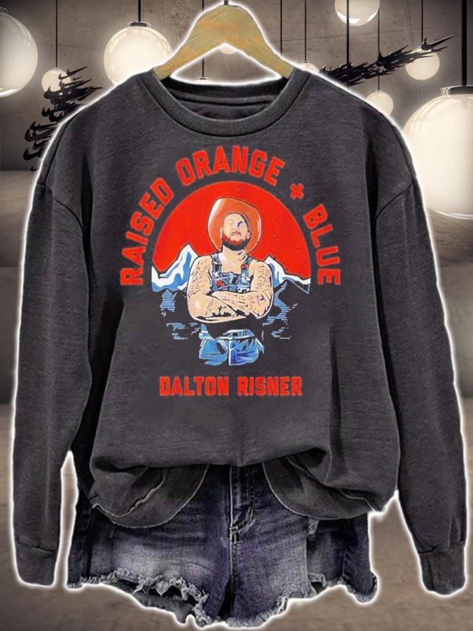Raised Orange Blue Dalton Risner For Denver Broncos Shirt t-shirt