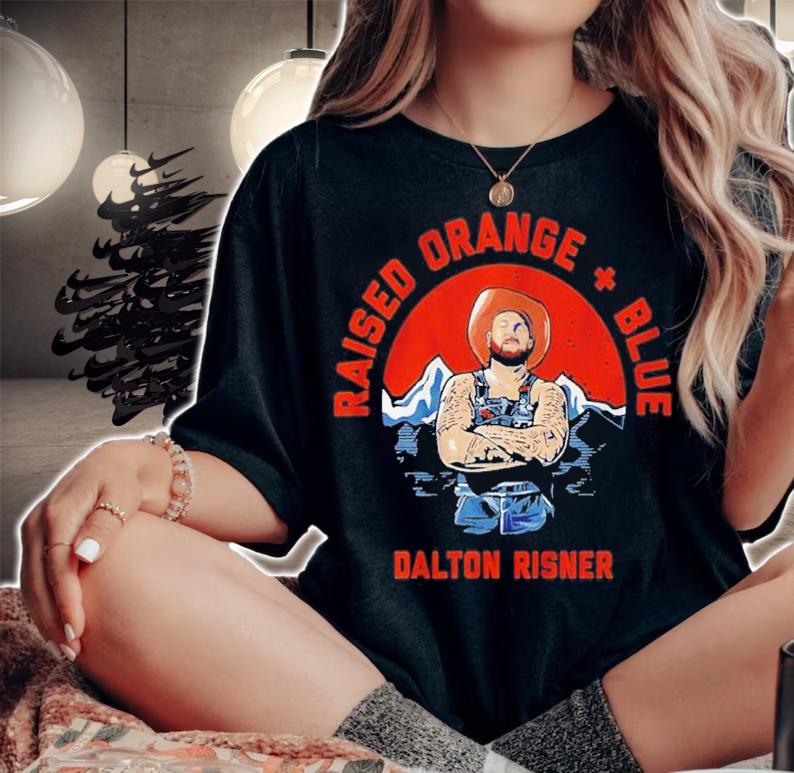 Raised Orange Blue Dalton Risner For Denver Broncos Shirt t-shirt