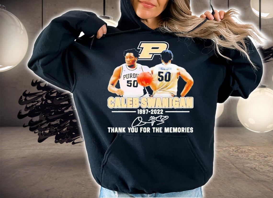 RIP Caleb Swanigan Purdue Boilermakers 1997-2022 Signatures Thank You For The Memories Shirt t-shirt hoodie