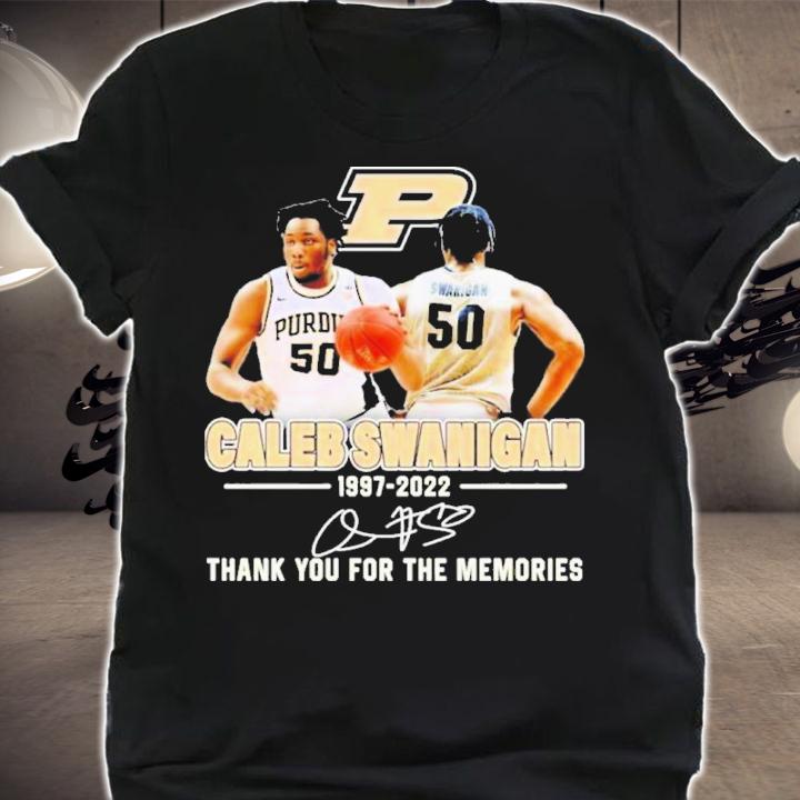 RIP Caleb Swanigan Purdue Boilermakers 1997-2022 Signatures Thank You For The Memories Shirt t-shirt shirt