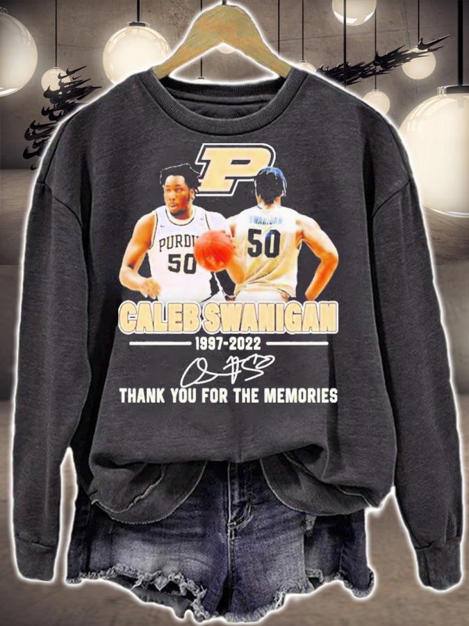RIP Caleb Swanigan Purdue Boilermakers 1997-2022 Signatures Thank You For The Memories Shirt t-shirt sweatshirt