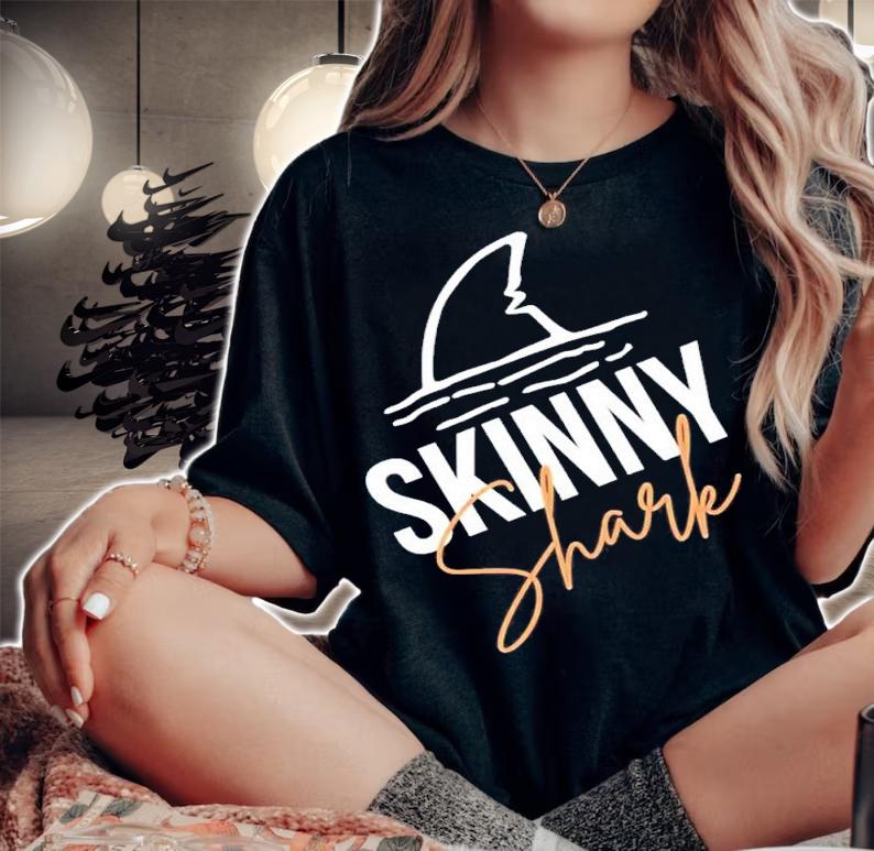 Skinny Shark Tank White Shark Skinny Shark Tank shirt t-shirt
