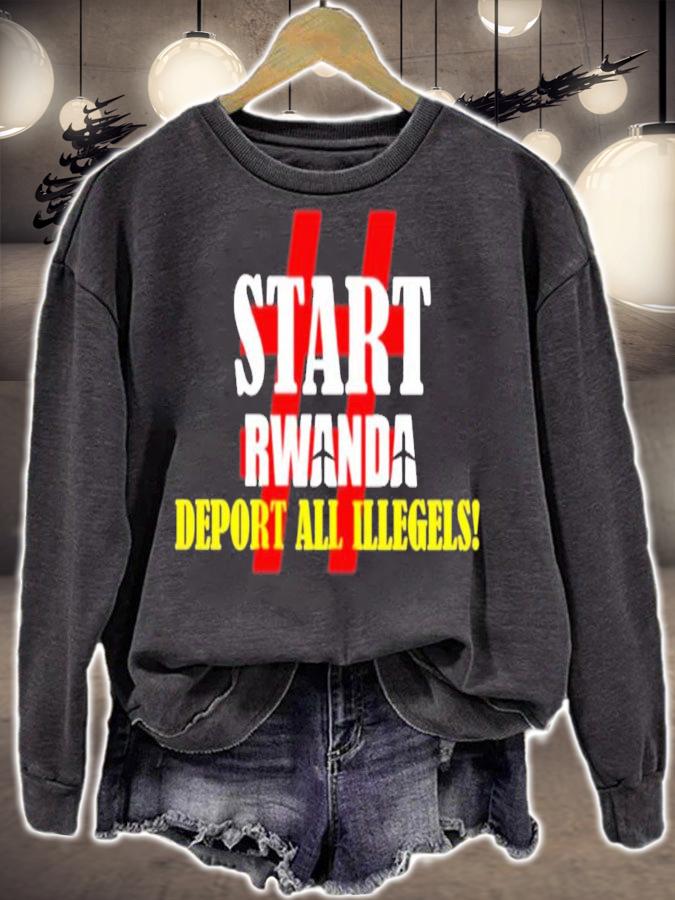 Start Rwanda Deport All Illegels shirt t-shirt