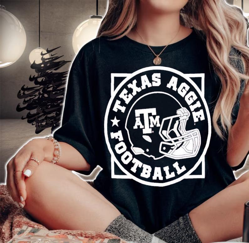 Texas A&M Football Helmet Comfort Wash Shirt t-shirt woman shirt