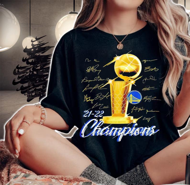 Warriors 2022 Finals Champions Forward Roster Signature Shirt t-shirt woman shirt