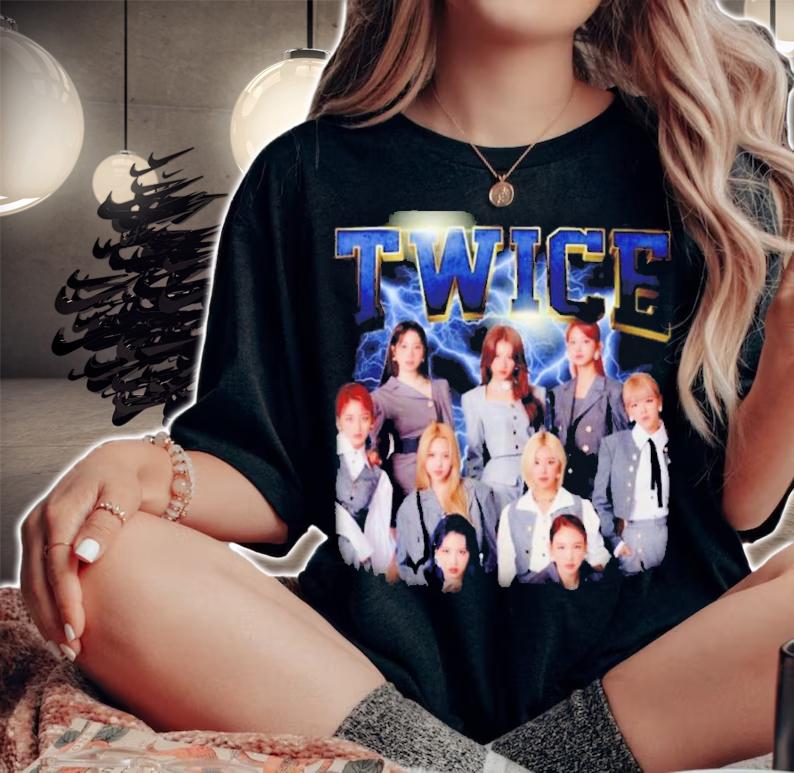 Twice K-Pop Girl Group Bootleg Vintage Style Shirt t-shirt