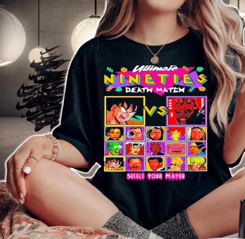 Ultimate Nineties Death Match Darth Maul Vs Son Goku Shirt t-shirt