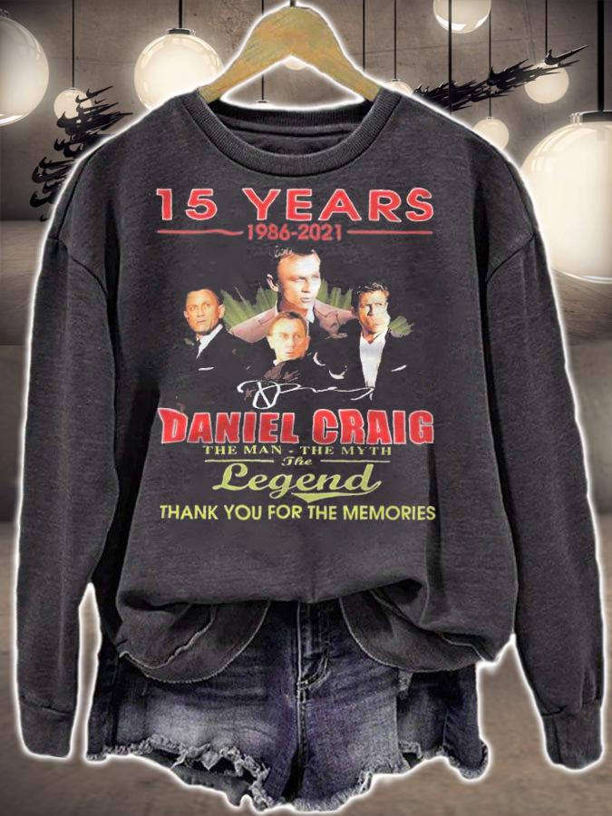15 years 1986-2021 Daniel Craig the man the myth the legend thank you for the memories shirt t-shirt