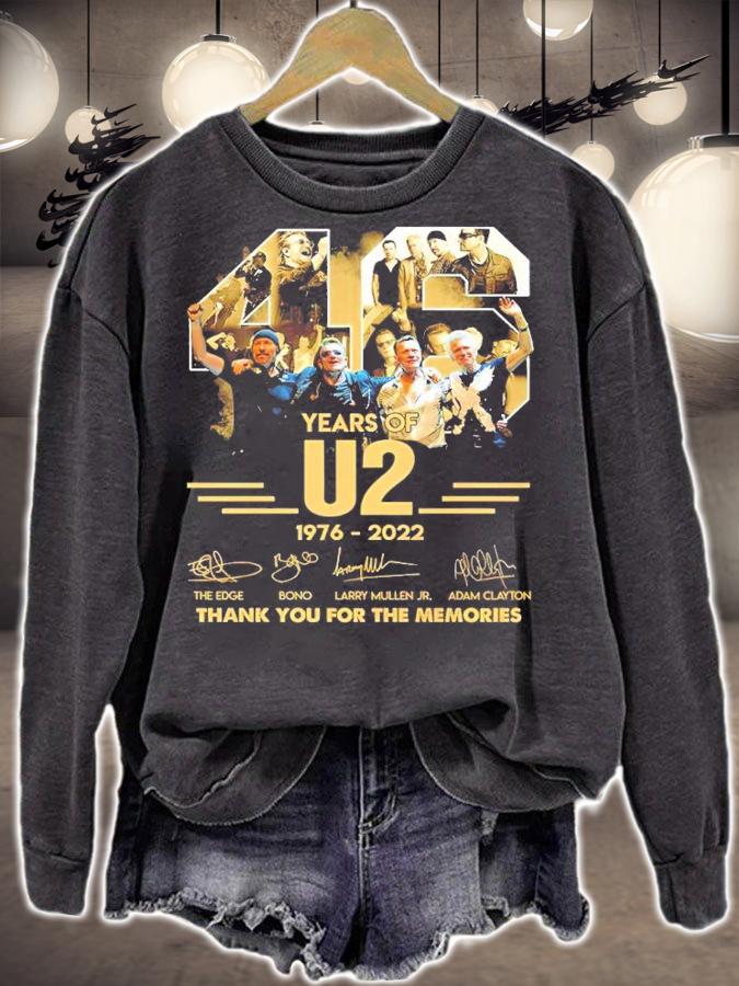 46 Years Of U2 1976-2022 Signatures Thank You For The Memories Shirt t-shirt sweatshirt